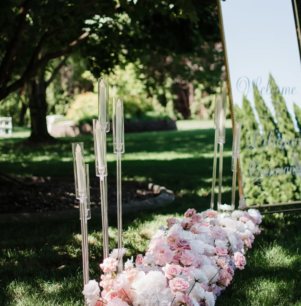 Garden ceremony setup at Legacy Events in Pasco, Washington