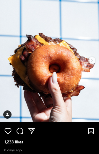 Specialty burger donut