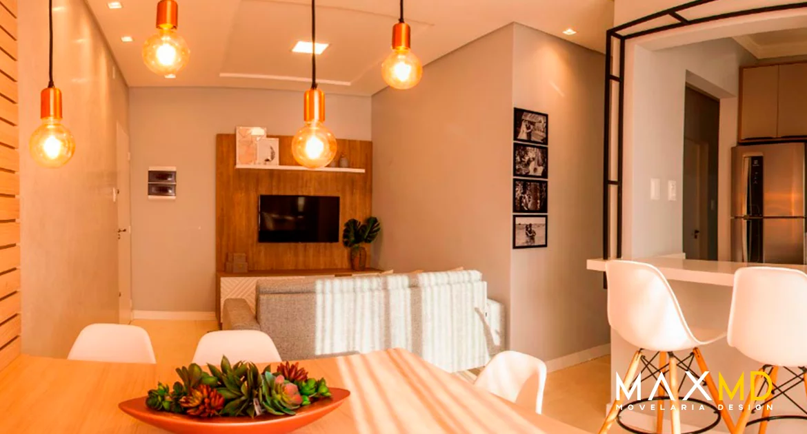 Sala moderna com design premium