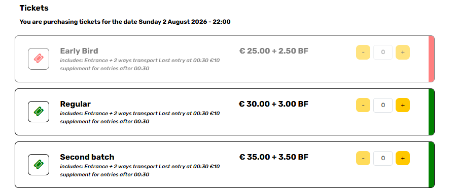 Booking step 1