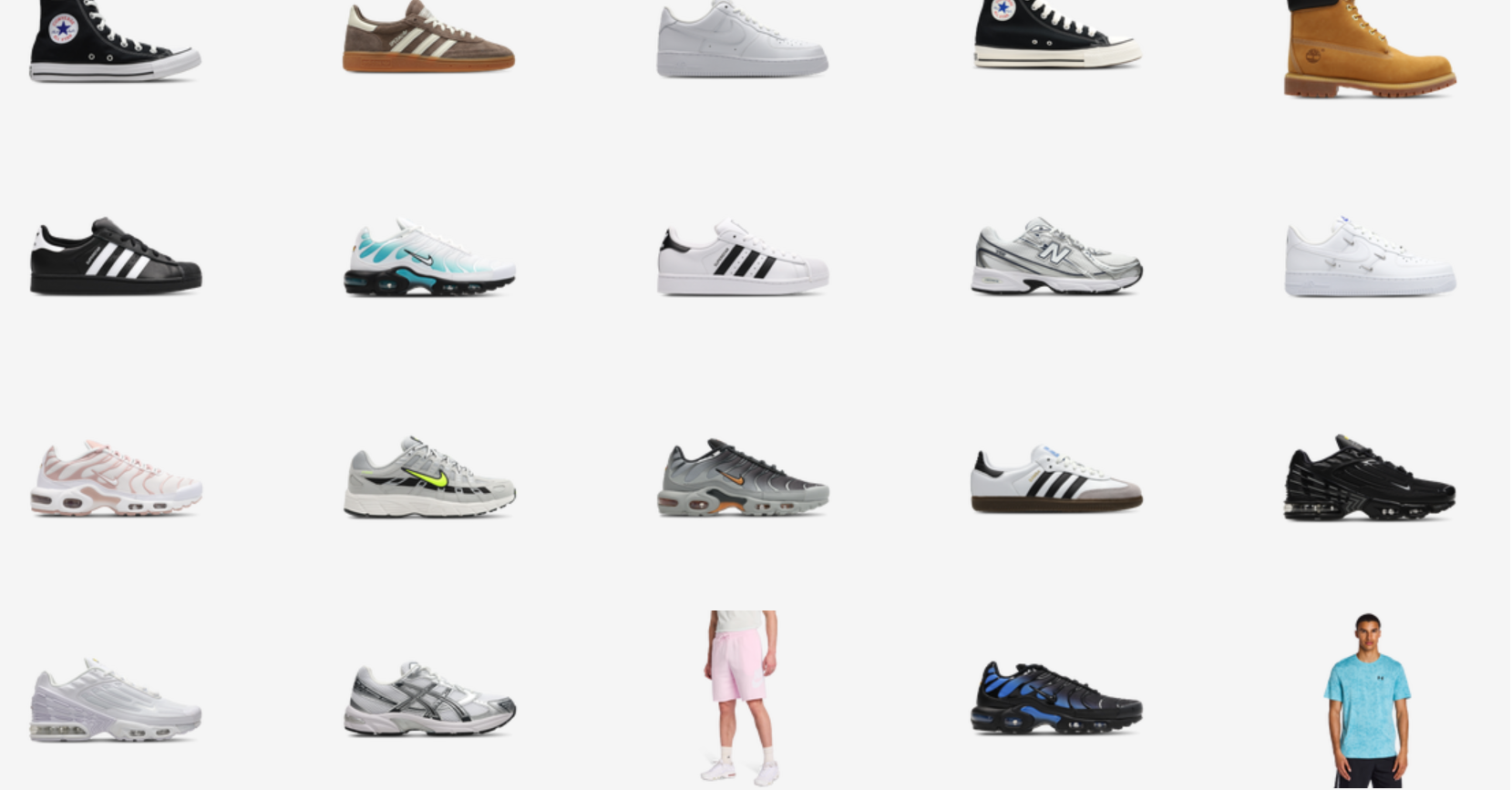 Selection de produits - Sneakers et vetements