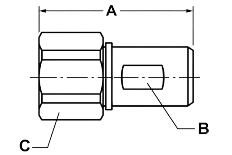 Wing Nut Coupler dimensional diagram