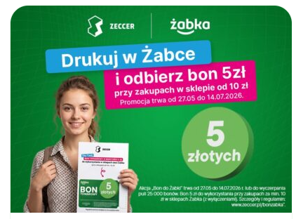 Drukuj w Żabce i zgarnij bon na 5 zł