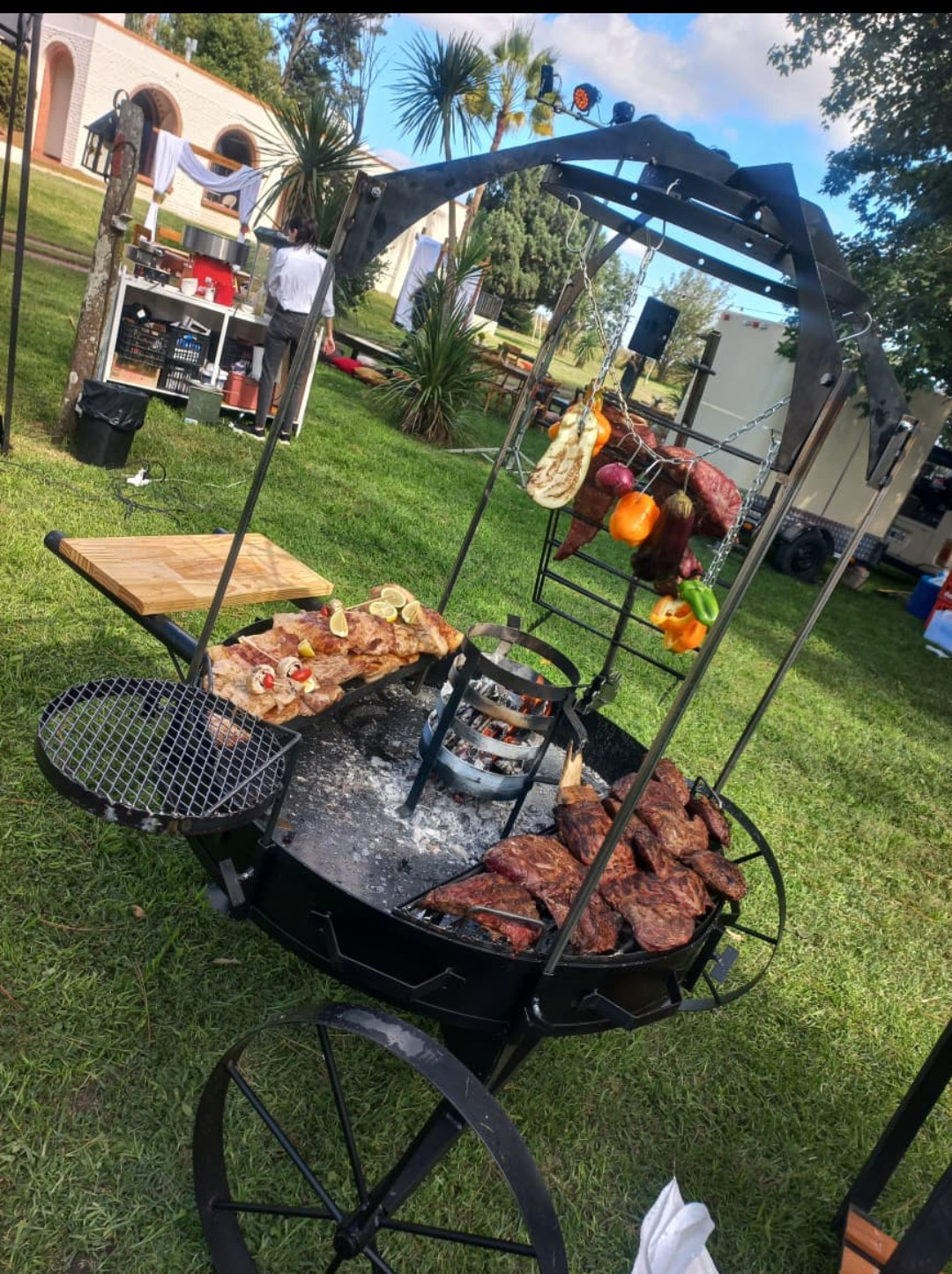 Asado argentino al aire libre