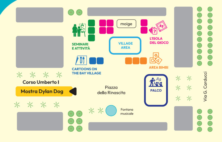 Mappa del Village - Cartoons on the Bay 2026