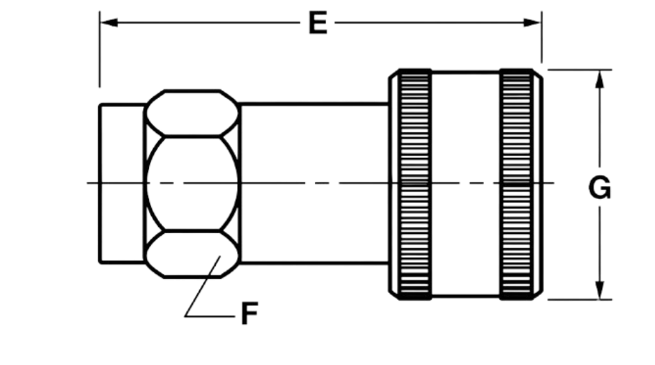 Couplers Female Thread / Female Diagram