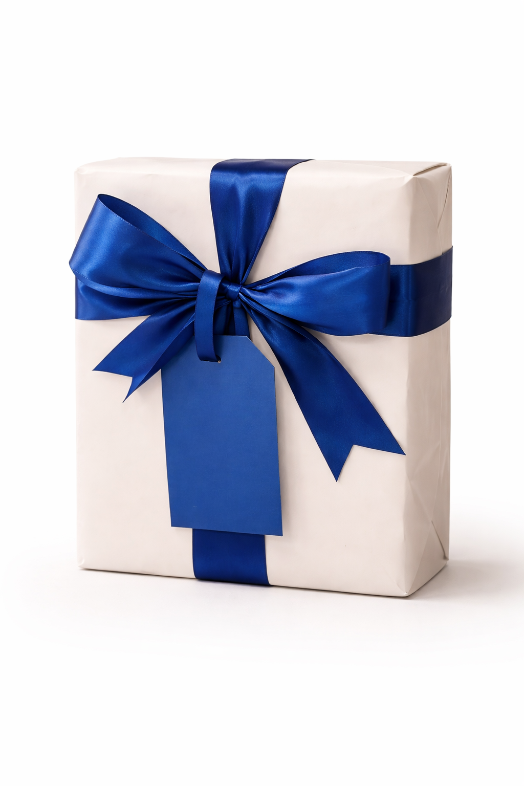 Elegant Blue Ribbon Gift Box