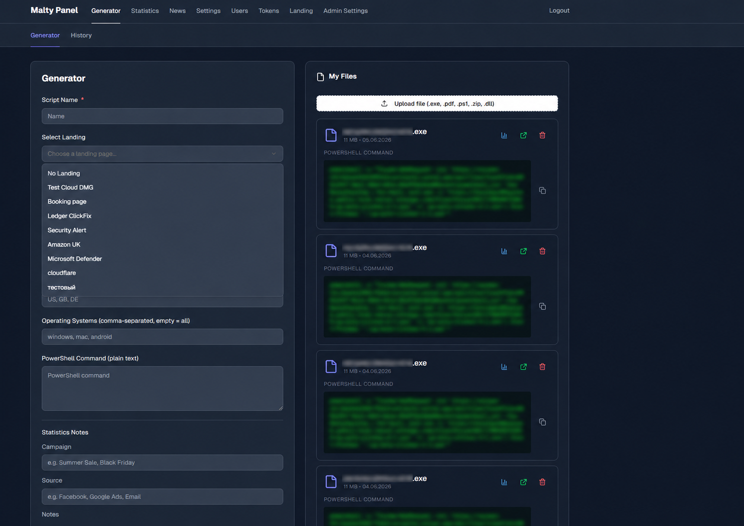 Malty Panel Admin Dashboard