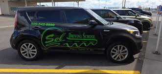 SOL Driving School branded vehicle