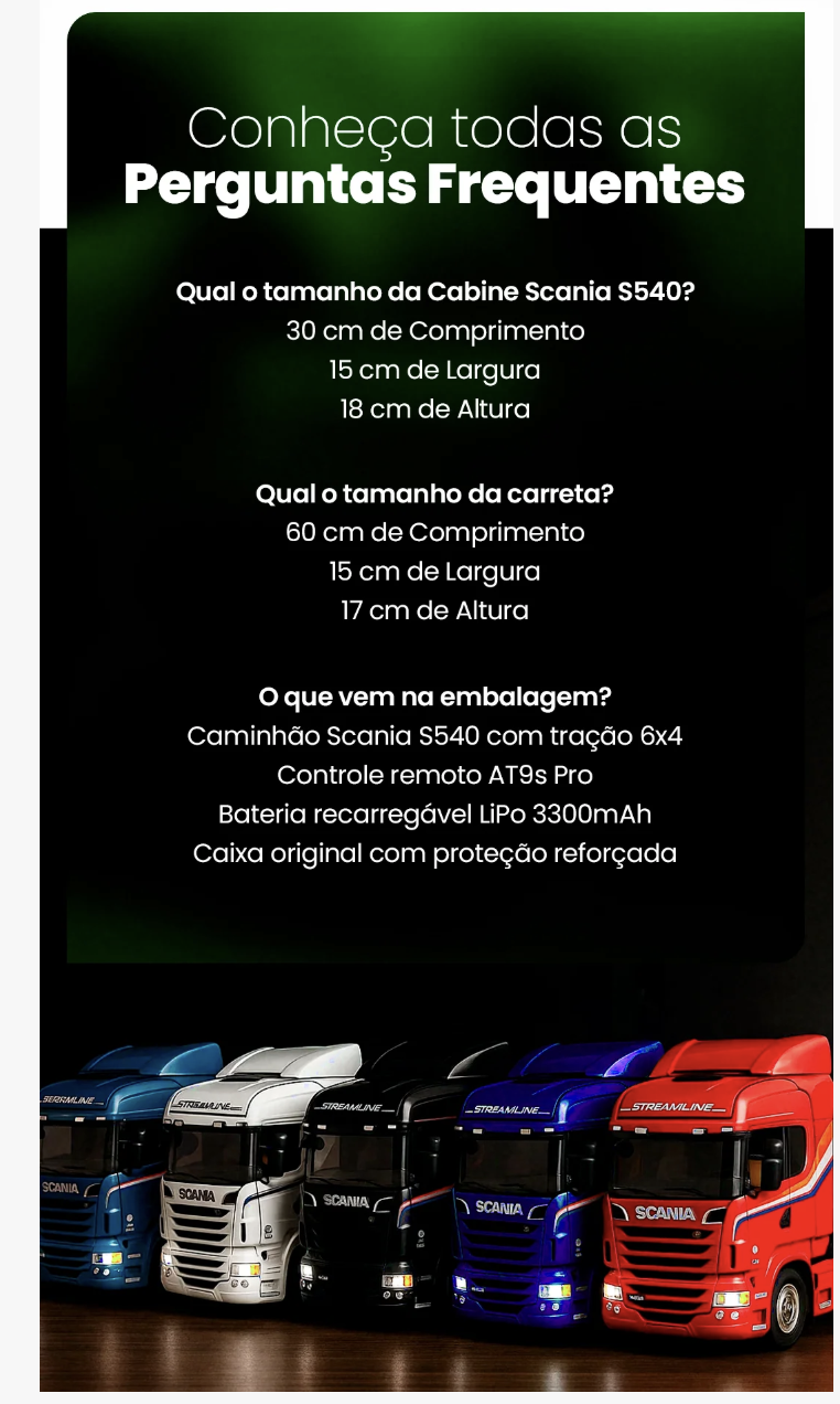 Perguntas Frequentes - Dimensões e conteúdo da embalagem