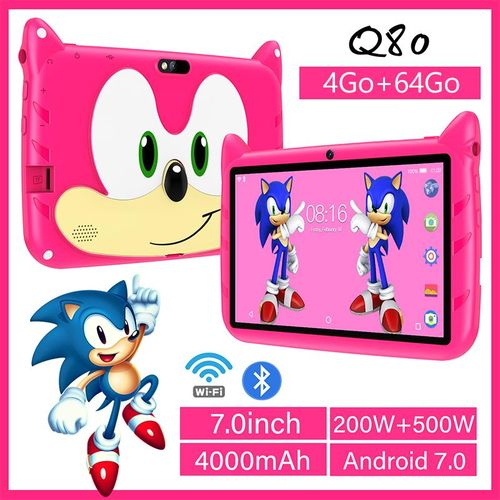 Zaopai Tablette Enfant 7 pouces 4 Go 64 Go Rouge