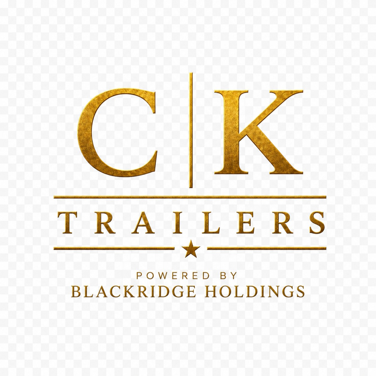 CK Trailers gold logo, powered by Blackridge Holdings