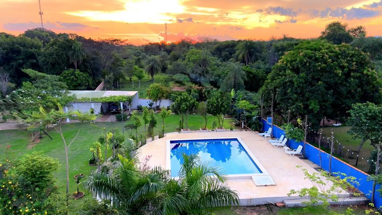 Vista aérea de la piscina