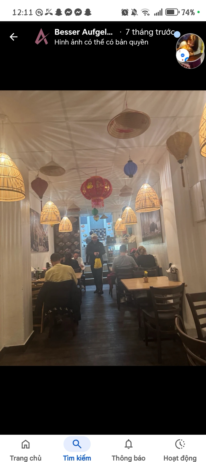 Viet Pho Restaurant Innenraum mit traditionellen Dekorationen
