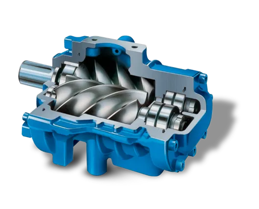 Sistema de compresión de tornillo helicoidal