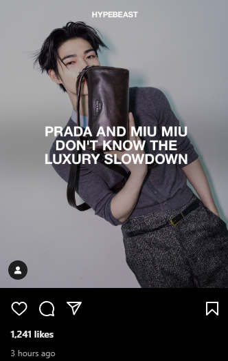 Prada and Miu Miu Don't Know the Luxury Slowdown