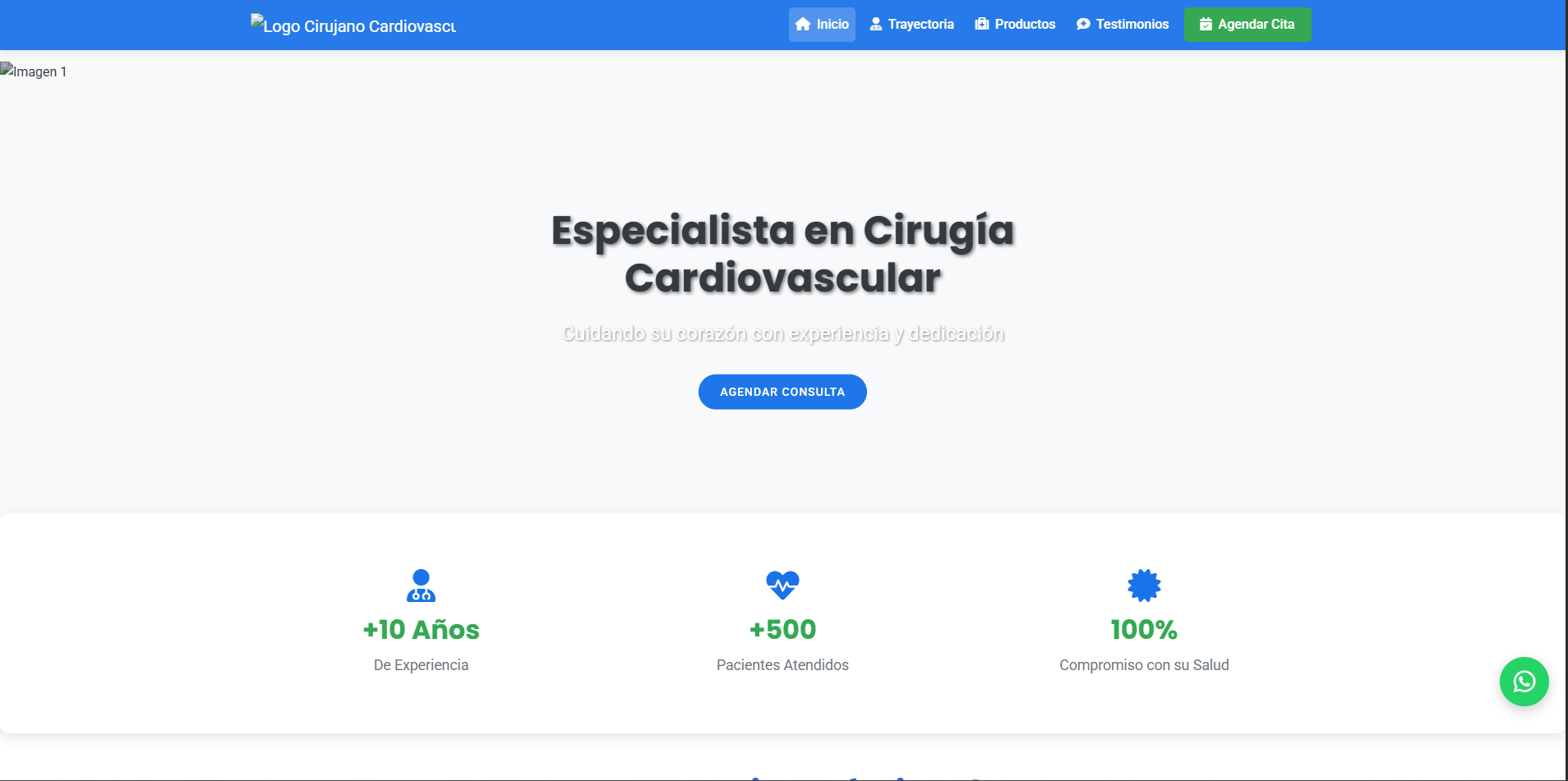 Vista previa de Web Médico