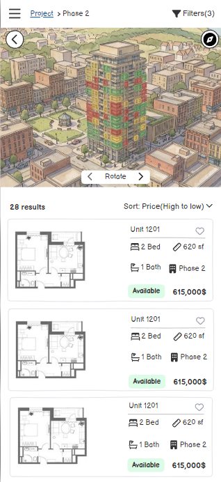 Floor plan for Unit 2304