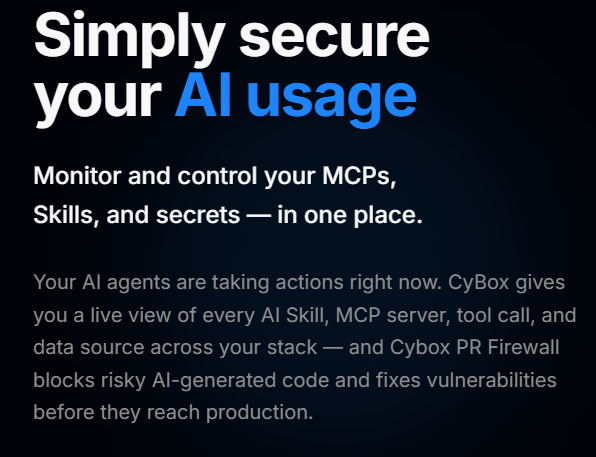 Cybox Security homepage