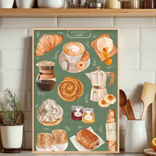 Poster Ethereal Cafe en cocina