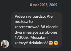 17300zl zarobione w niecale dwa miesiace
