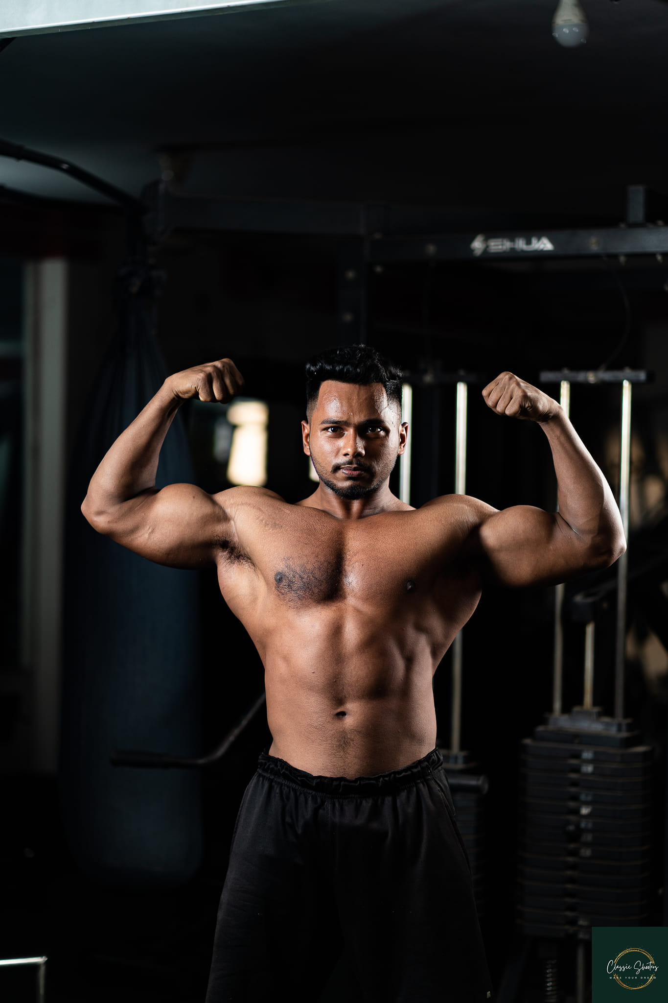 Professional trainer posing