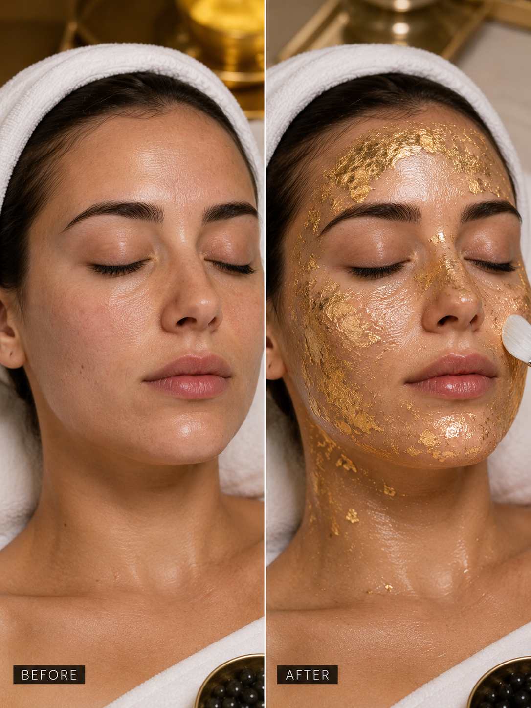 Pure 24K Gold Leaf & Caviar Rejuvenation