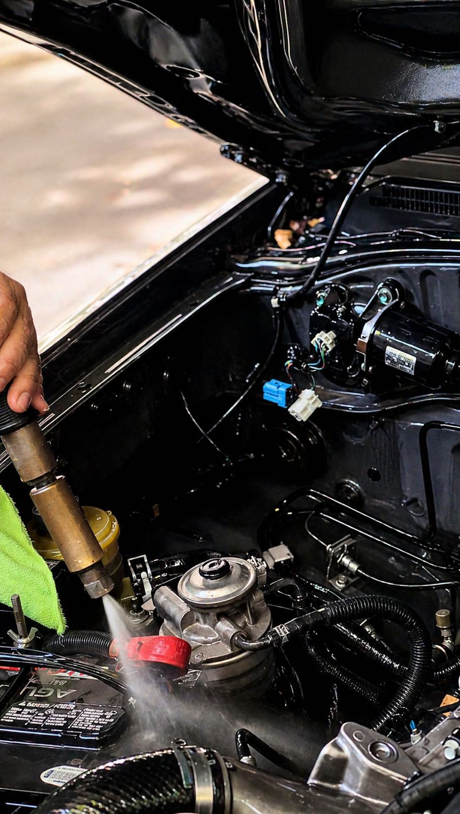 Lavado de motor a vapor