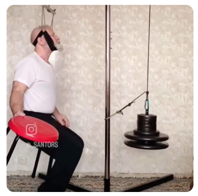 Cervical traction with weights