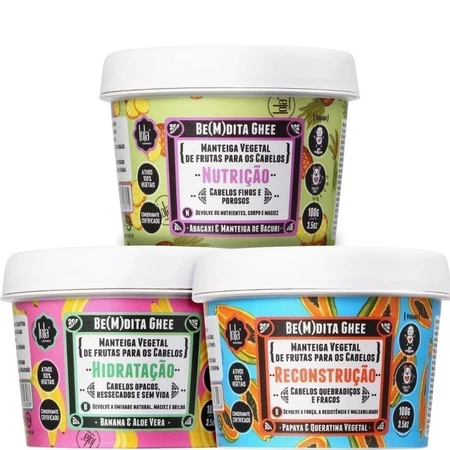 Kit Ghee 3x100g - Nutricao, Hidratacao e Reconstrucao