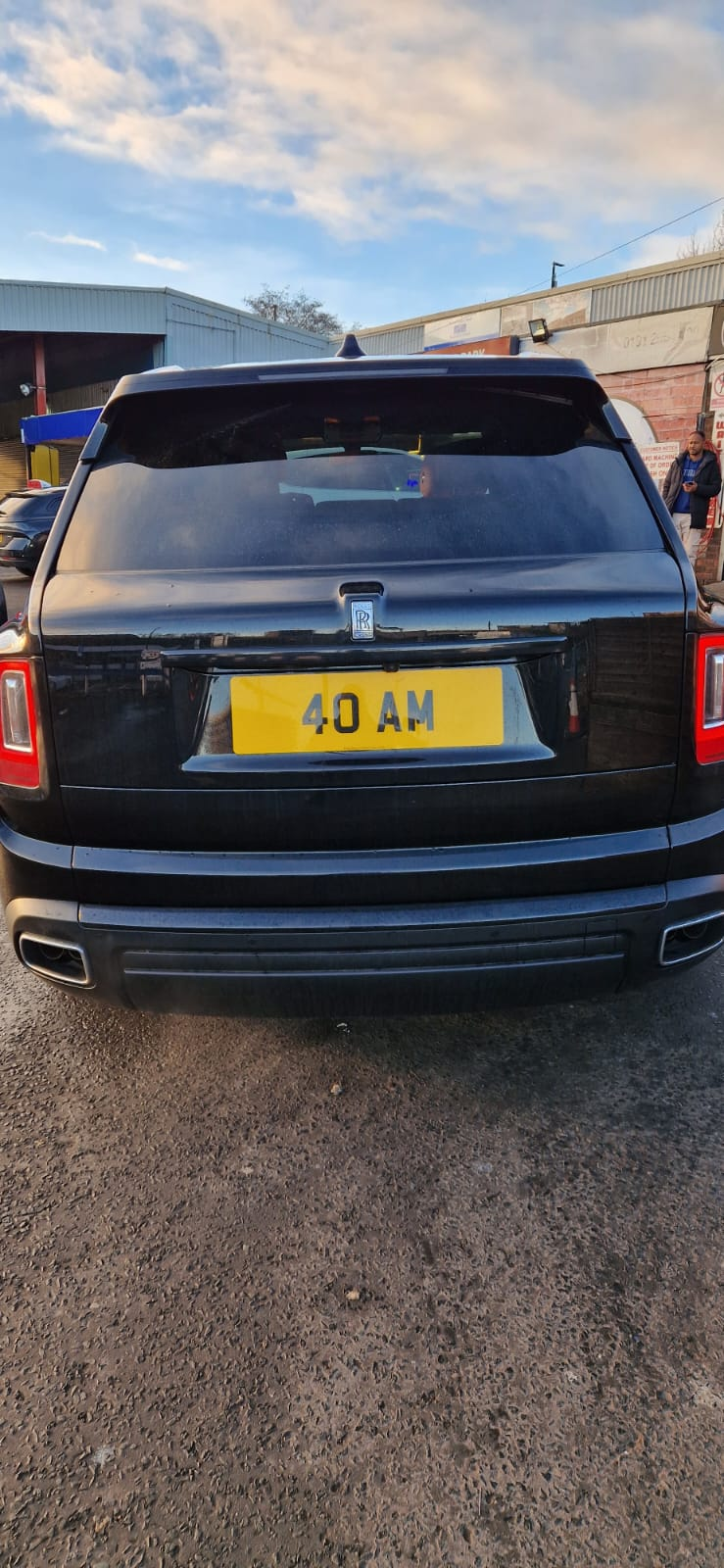 Black Rolls-Royce Cullinan rear