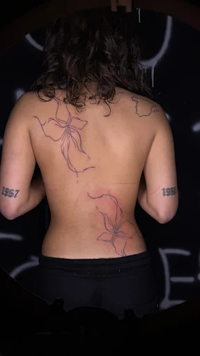 Rücken Tattoo Stencil