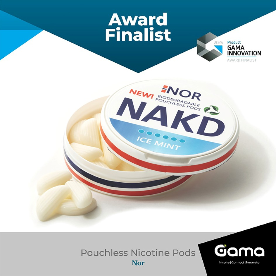 NOR NAKD Ice Mint Pouchless Nicotine Pods - GAMA Innovation Award Finalist