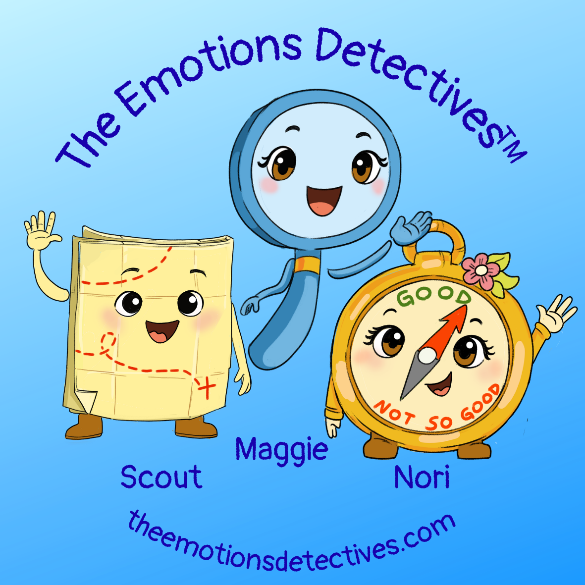 The Emotions Detectives featuring Scout, Maggie, and Nori