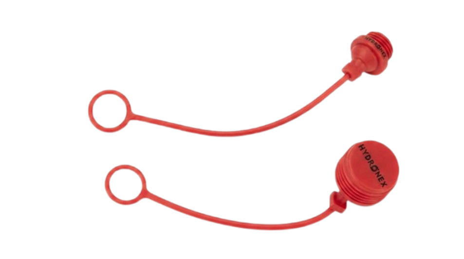 Red rubber dust plugs and caps — ZE series