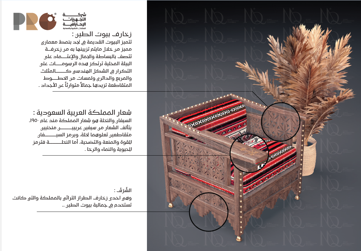 تفاصيل حرفية من زخارف بيوت الطين