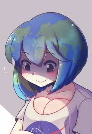 Earth-chan cute smile portrait
