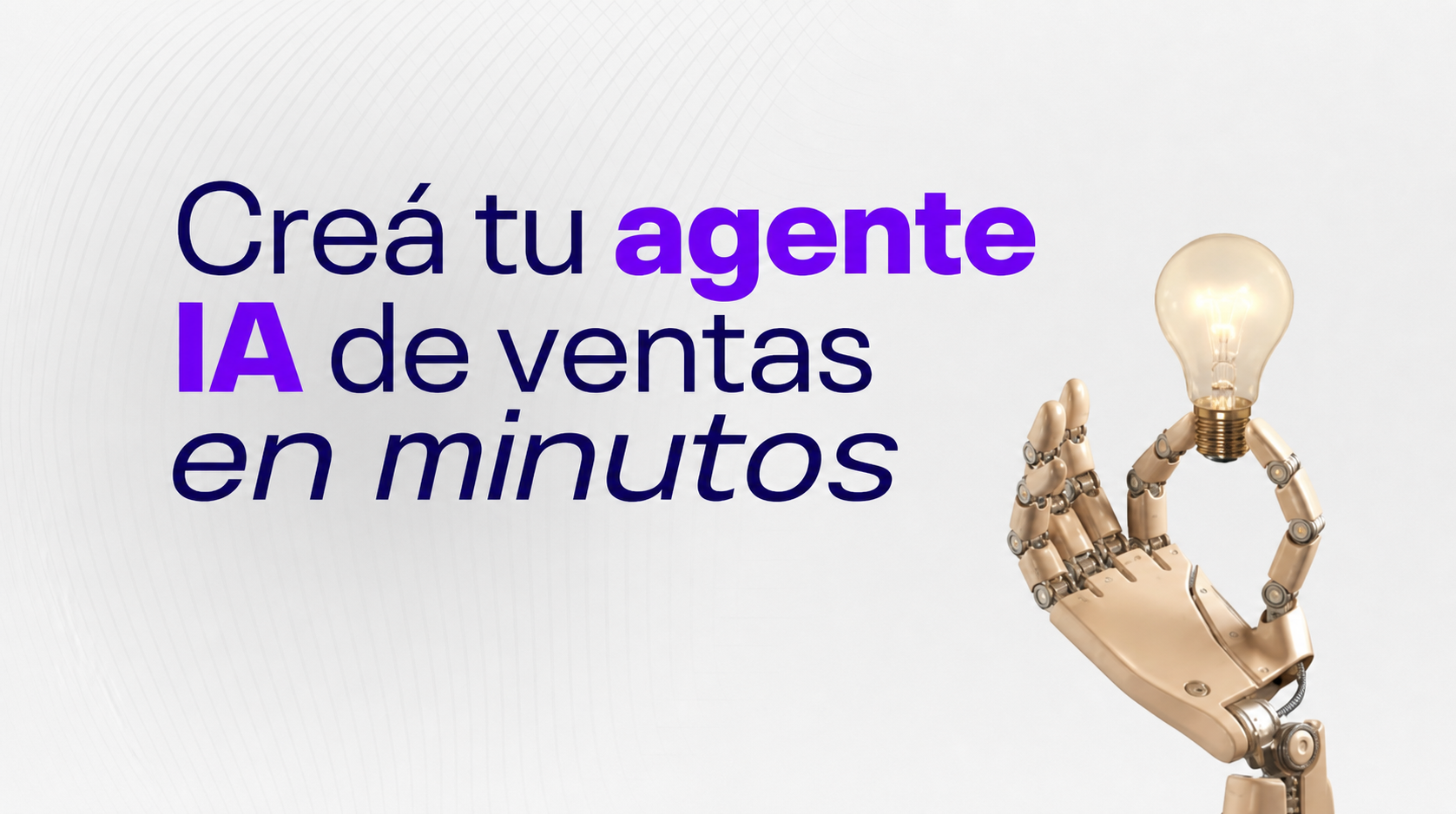 Creá tu agente IA de ventas en minutos