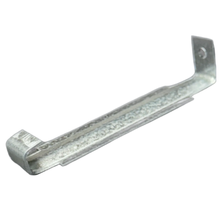 4.5 inch fascia bullnose galvanized gutter hanger with L-shaped mounting bracket and no-screw design