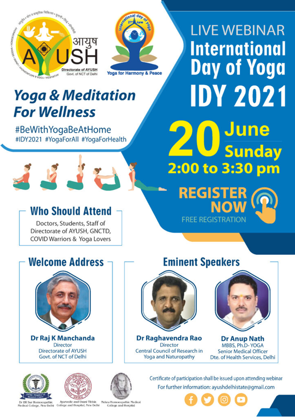 IDY 2021 International Day of Yoga webinar poster