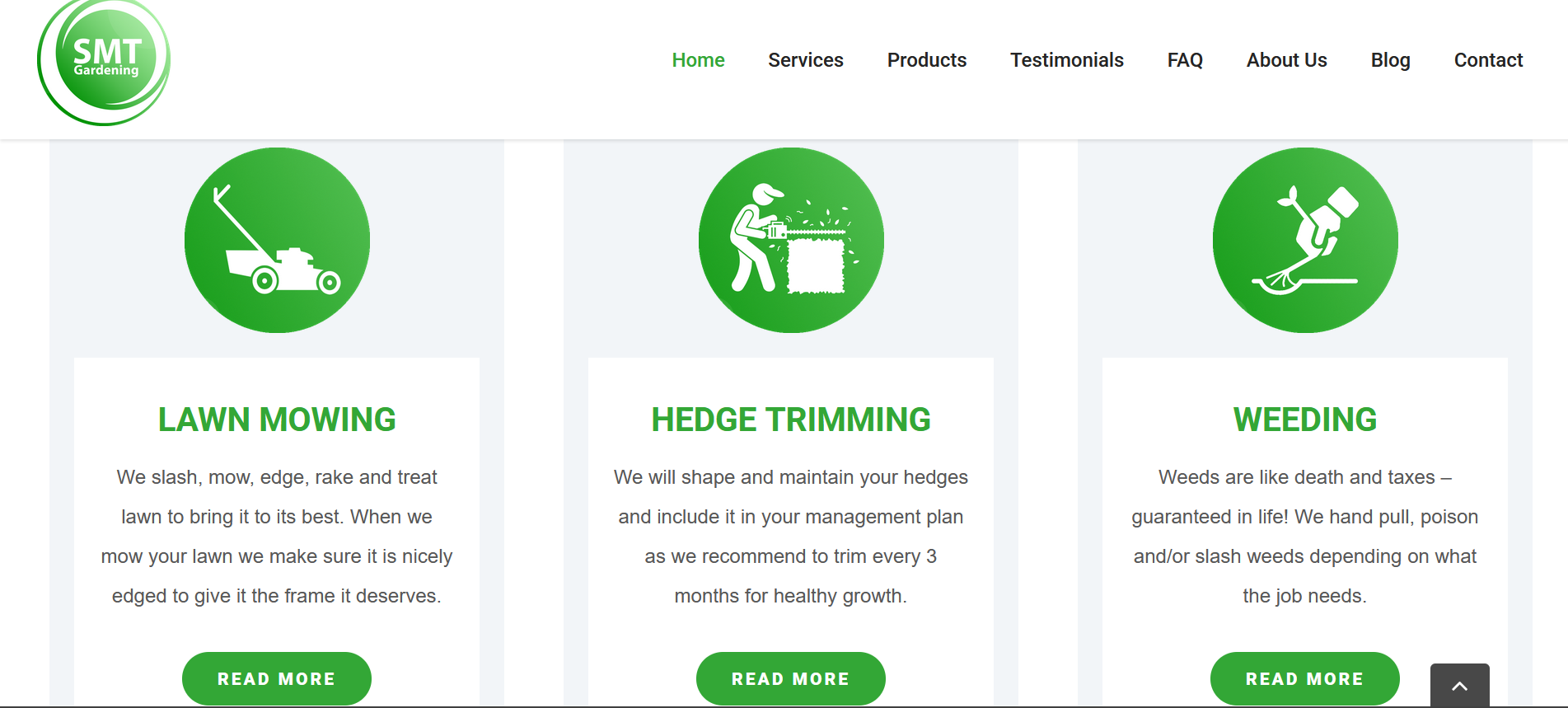 Save Me Time Gardening website screenshot