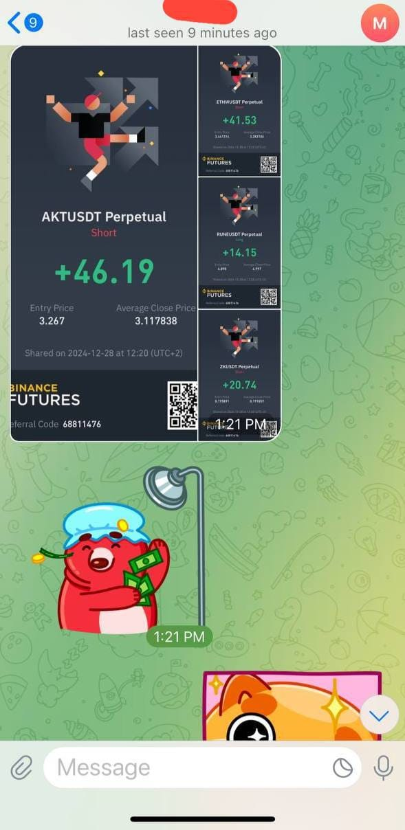 Multi-trade feedback result from the Crypto Signals One archive
