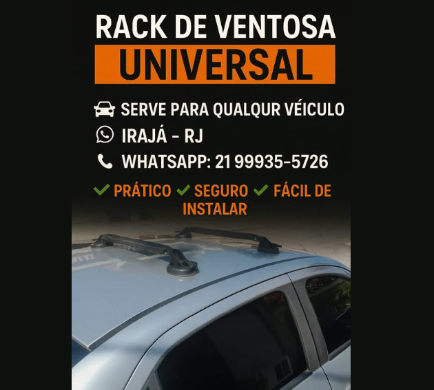 Rack de Ventosa Universal para transporte de caiaques