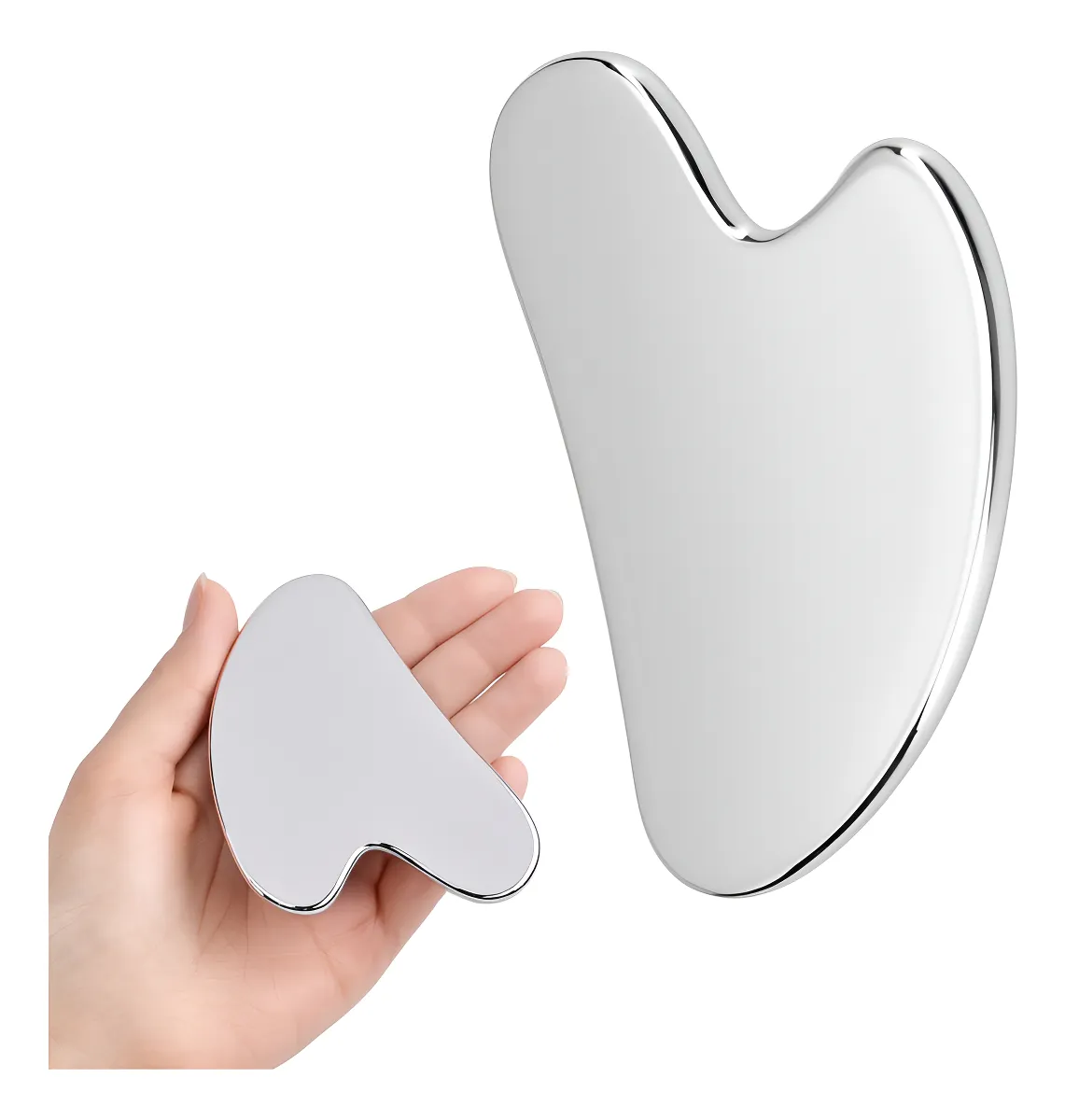 Guasha Tool e Rolo Facial De Aço Inoxidável 3
