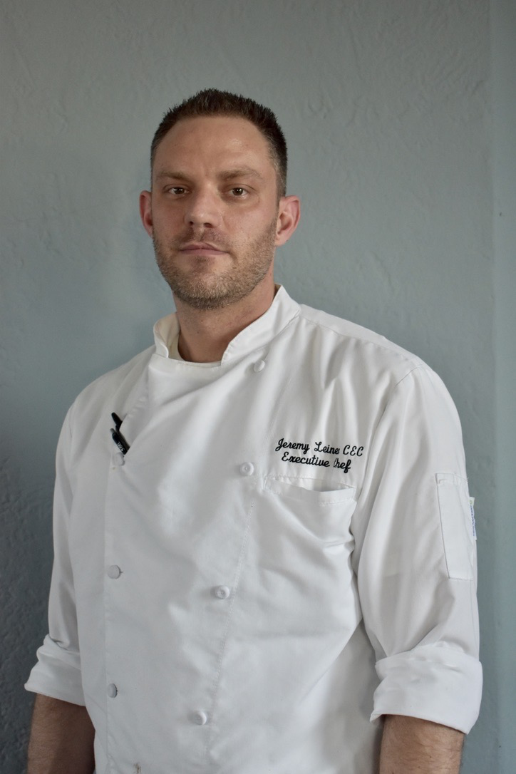 Portrait of Jeremy Leinen, CEC, in chef whites