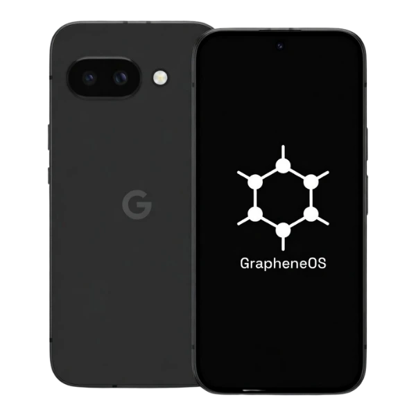 zeroghoste phone shown from front and back against a dark background
