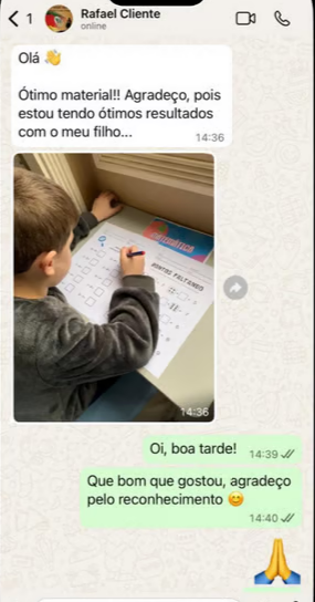 Feedback do Rafael - ótimos resultados com o filho
