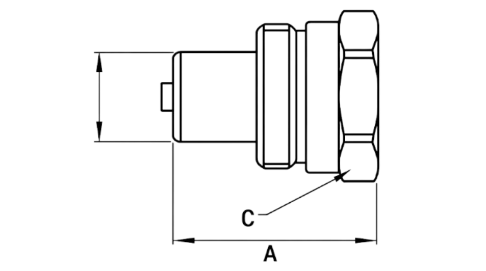 Nipple Female Thread / Male Diagram
