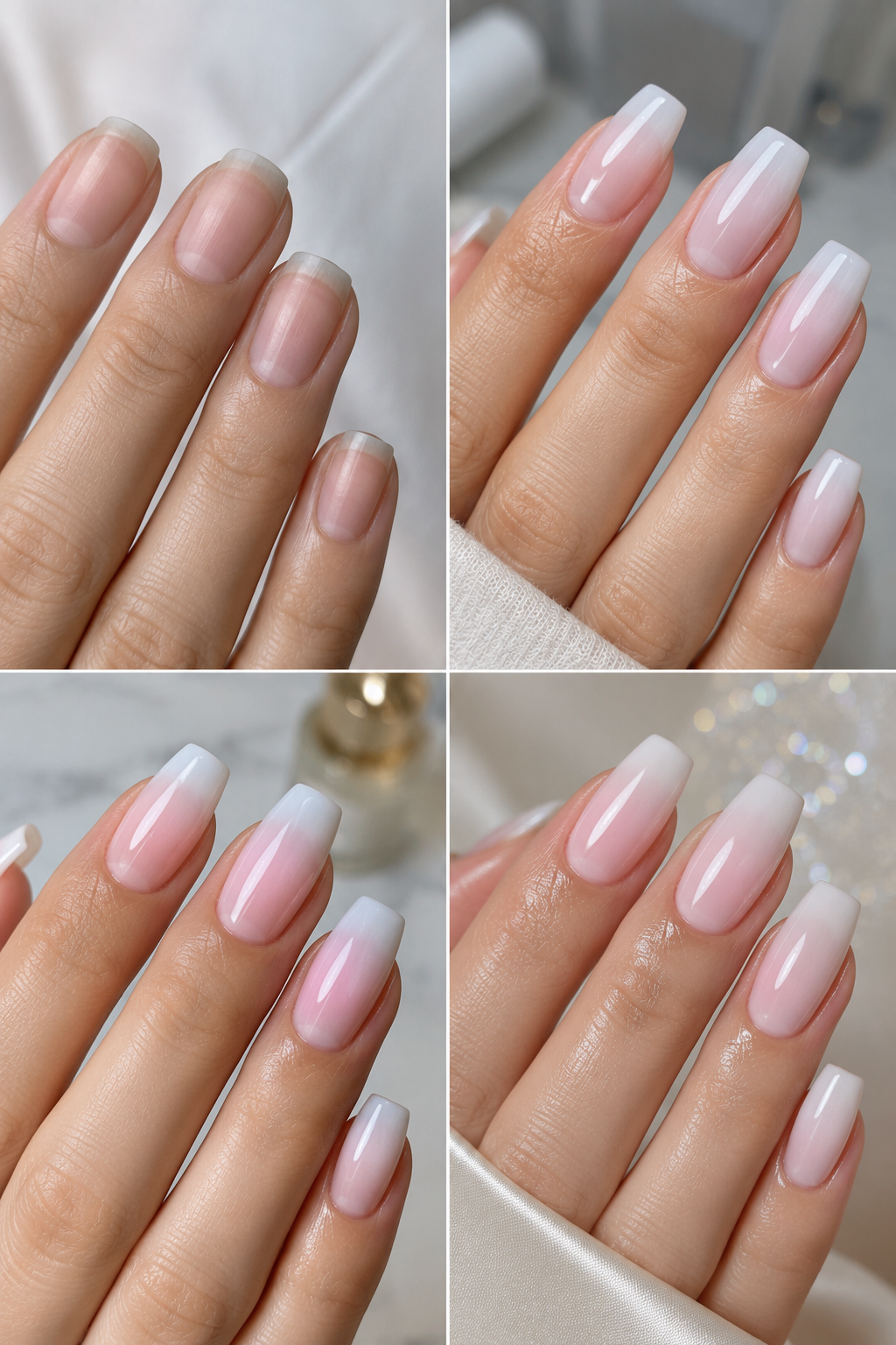 French Baby Boomer Ombre Gel Nails