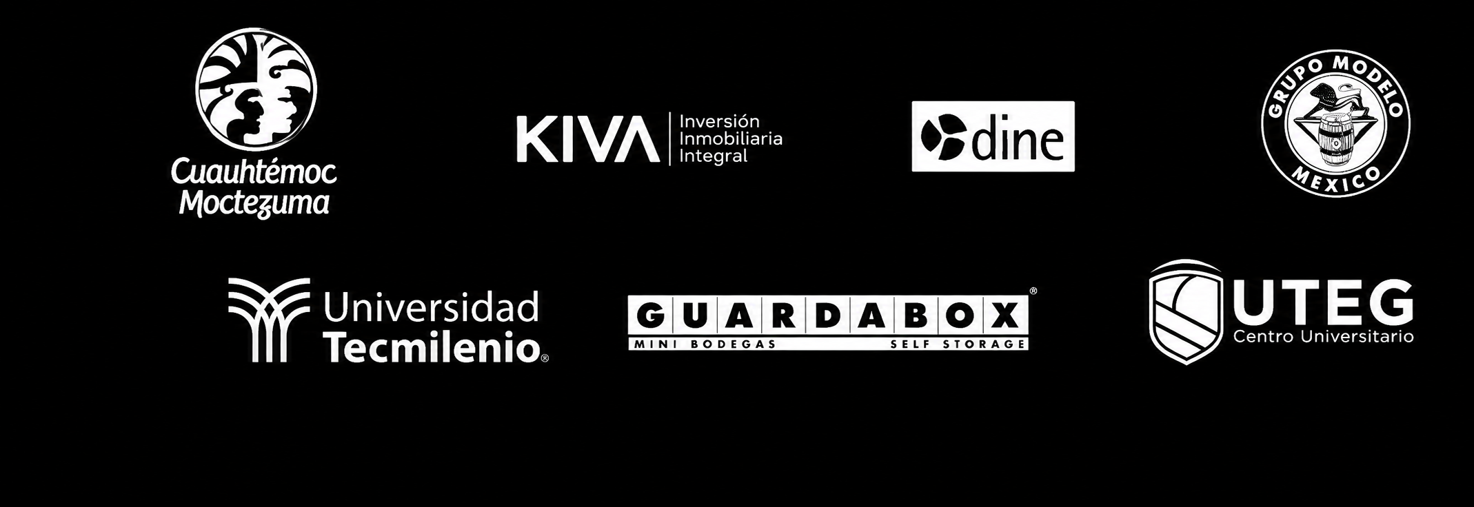 Marcas clientes de ENNCO: Cuauhtémoc Moctezuma, KIVA, Dine, Grupo Modelo, Universidad Tecmilenio, Guardabox, UTEG